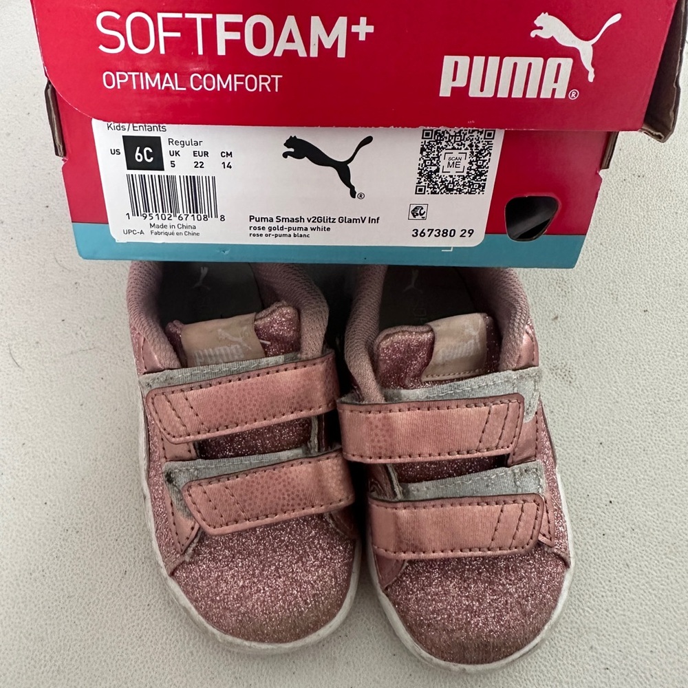 Pink Puma soft foam Velcro shoe C6